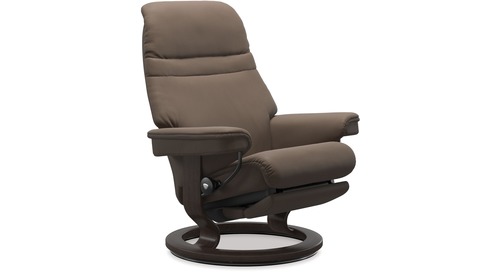 Stressless® Sunrise Leather Recliner - Classic Power Leg & Back - 2 Sizes Available Stressless® Sunrise Leather Recliner - Classic Power Leg & Back - 2 Sizes Available